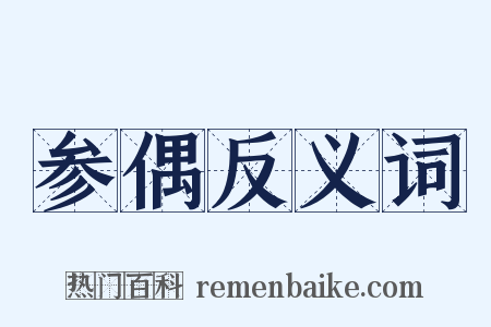 参偶反义词是什么意思的图片
